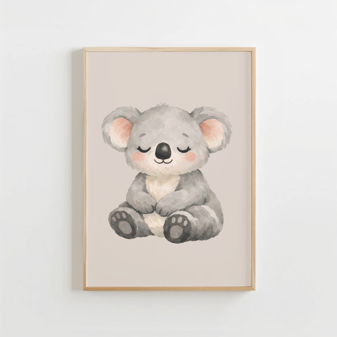 Slapende Koala - Babykamer Illusratie of Canvas wanddecoratie