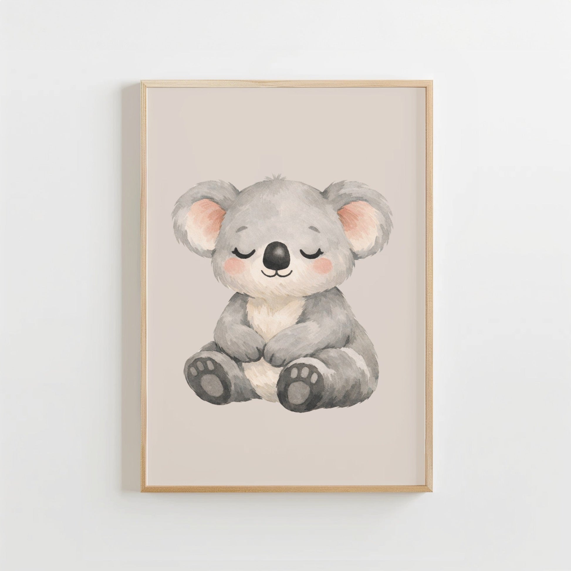 Slapende Koala - Babykamer Illusratie of Canvas wanddecoratie