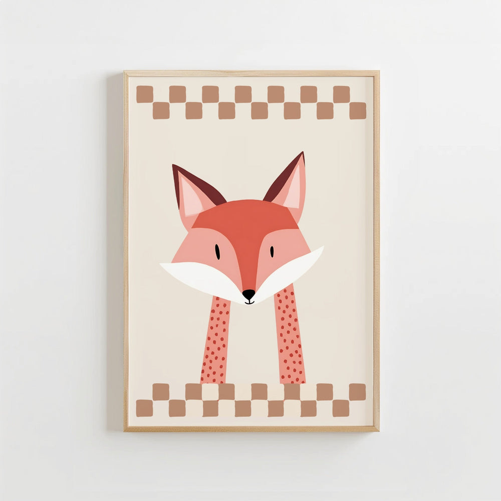 Vos Poster Kinderkamer | Stoere Bosdieren Poster of Canvas wanddecoratie