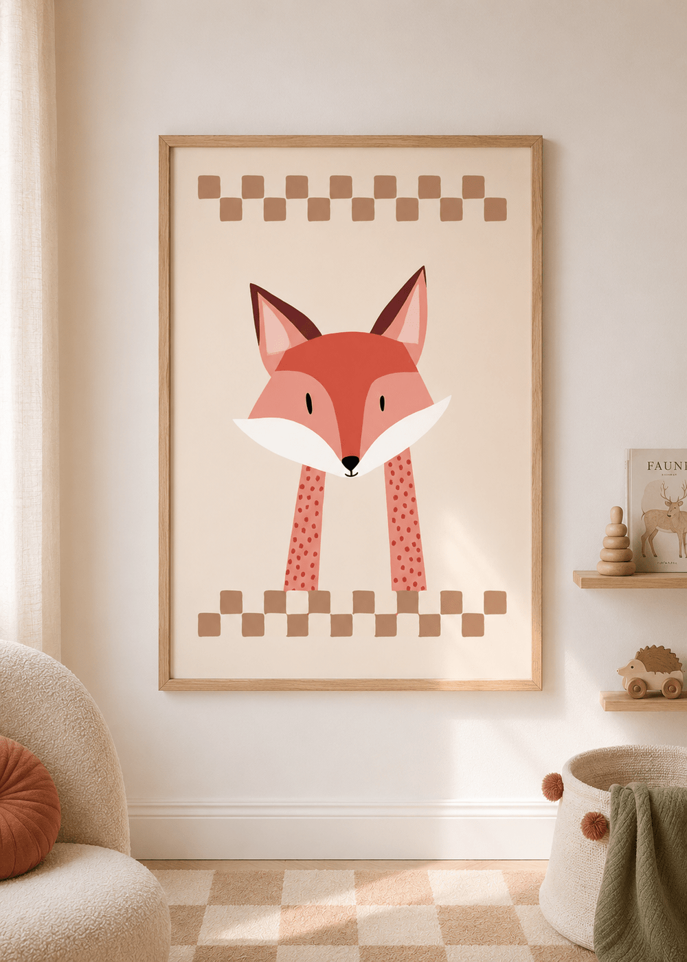 Vos Poster Kinderkamer | Stoere Bosdieren Poster of Canvas wanddecoratie