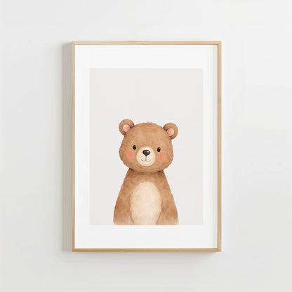 Zachte Knuffelbeer - Kinderkamer Poster of Canvas wanddecoratie